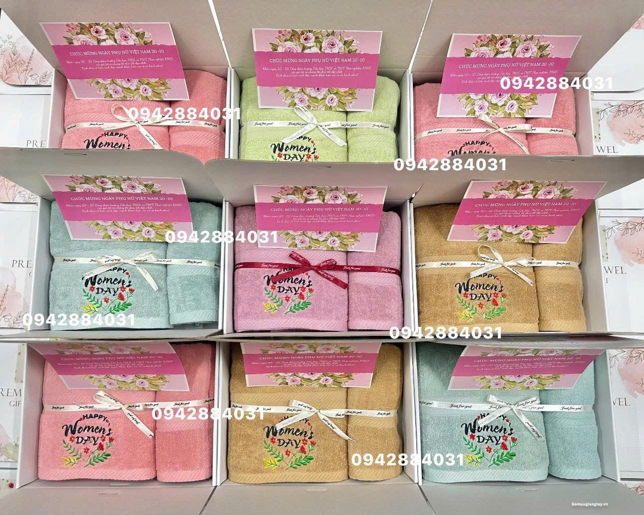 BỘ 2 KHĂN TẮM - GỘI LÀM QUÀ TẶNG GIÁO VIÊN NHÂN DỊP 20/10