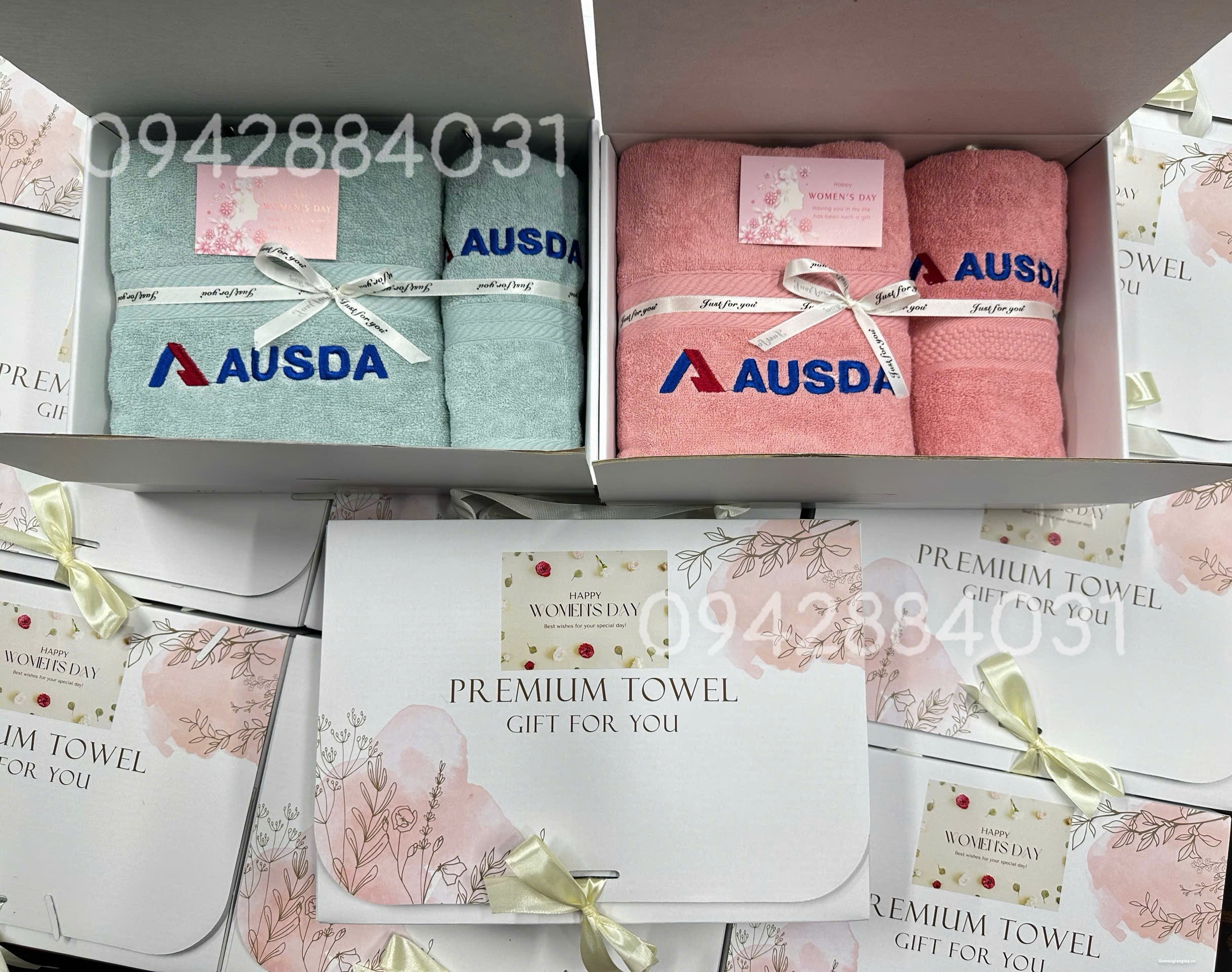 BỘ KHĂN QUÀ TẶNG NHÂN VIÊN CÔNG TY - HAPPY WOMEN'S DAY 
