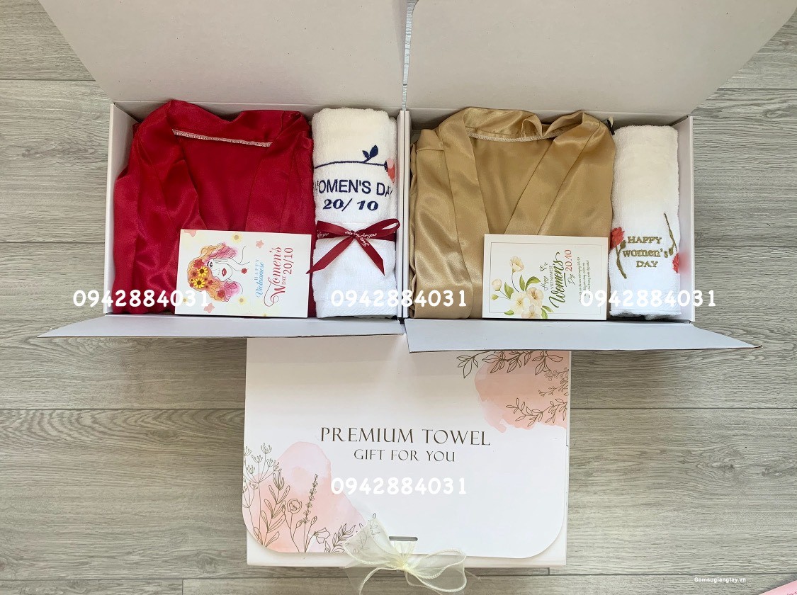 BỘ KHĂN QUÀ TẶNG NGÀY PHỤ NỮ VIỆT NAM 20/10, 8/3